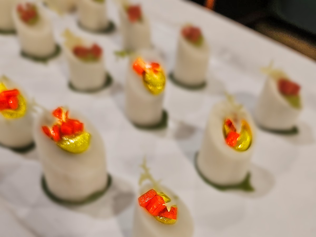 Cucumber-wrapped bites, made by Charlie B's